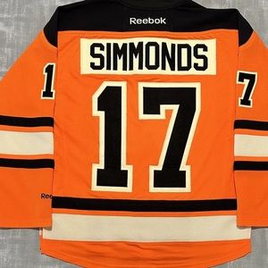 Vintage Reebok NHL Philadelphia Flyers Wayne Simmonds Hockey Jersey.